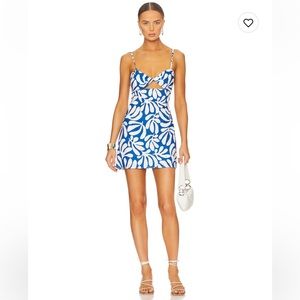 Tropical Solid & Striped dress